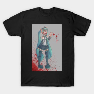 Miku Spilled Ketchup Everywhere T-Shirt